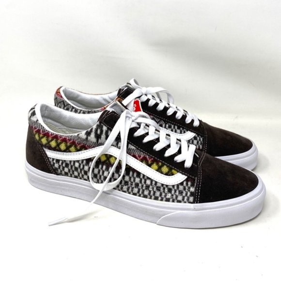 VANS Old Skool Fair Isle Low Brown Multi Men’s Canvas Suede Sneakers VN0A5JMIBF0 - Picture 6 of 10